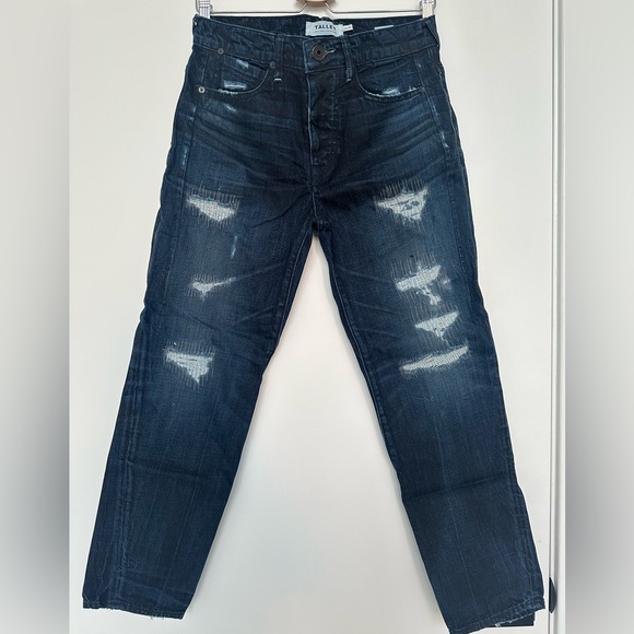 TALLEY DARK BLUE DISTRESSED JEANS - Picture 1 of 10